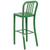 Flash Furniture CH-61200-30-GN-GG Green Galvanized Steel Vertical Slat Back Bar Stool