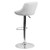 Flash Furniture CH-82028A-WH-GG White Vinyl with Contemporary Style Chrome Base Swivel Bar Stool