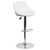 Flash Furniture CH-82028A-WH-GG White Vinyl with Contemporary Style Chrome Base Swivel Bar Stool