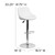 Flash Furniture CH-82028A-WH-GG White Vinyl with Contemporary Style Chrome Base Swivel Bar Stool
