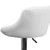 Flash Furniture CH-82028A-WH-GG White Vinyl with Contemporary Style Chrome Base Swivel Bar Stool