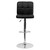 Flash Furniture DS-810-MOD-BK-GG Black Vinyl with Contemporary Style Chrome Base Swivel Bar Stool