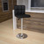 Flash Furniture DS-810-MOD-BK-GG Black Vinyl with Contemporary Style Chrome Base Swivel Bar Stool