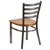 Flash Furniture XU-DG694BLAD-CLR-NATW-GG Metal Ladder Back .62" Thick Natural Finish Plywood Seat Hercules Series Restaurant Chair