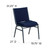 Flash Furniture XU-60153-NVY-GG Navy Blue Patterned Polyester Upholstery Hercules Series Heavy Duty Stacking Chair