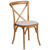 Flash Furniture XU-X-OAK-NTC-GG Ash Wood Seat and Frame with Oak Finish Hercules Series Stackable Chair