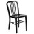 Flash Furniture CH-51090TH-4-18VRT-BK-GG 30" Dia. x 29 1/2" H Black Metal Round Table and 4 Chair Set