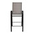 Flash Furniture 2-JJ-092H-GR-GG Gray Textilene Black Metal Frame Brazos Series Stacking Patio Barstool - Set of 2
