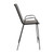 Flash Furniture 2-JJ-092H-GR-GG Gray Textilene Black Metal Frame Brazos Series Stacking Patio Barstool - Set of 2