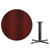 Flash Furniture XU-RD-42-MAHTB-T3333-GG 42" Dia. Round Mahogany Laminated Dining Height Table with Four Pointed Pedestal Base