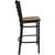 Flash Furniture XU-DG697BLAD-BAR-MAHW-GG Mahogany Finish Seat With Ladder Back Steel Black Powder Coated Frame Hercules Series Restaurant Bar Stool