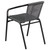 Flash Furniture TLH-073SQ-037GY2-GG Gray Steel Square Table Set with 2 Chairs