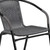 Flash Furniture TLH-073SQ-037GY2-GG Gray Steel Square Table Set with 2 Chairs