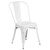 Flash Furniture CH-51090TH-2-18CAFE-WH-GG 30" Dia. x 29 1/2" H White Metal Round Table and 2 Chair Set