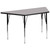 Flash Furniture XU-A3060-TRAP-GY-T-A-GG 57.5" W x 26.25" D x 21.12" - 30.12" Adjustable Height Trapezoid Gray Activity Table