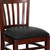 Flash Furniture XU-DGW0008BARVRT-MAH-BLKV-GG Black Vinyl Seat With Slat Back Mahogany Finish Beechwood Frame Hercules Series Restaurant Bar Stool