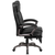Flash Furniture BT-90279H-GG Black Padded Arms Heavy Duty Shining Gray Nylon Base with Headrest Executive Reclining Swivel Office Chair
