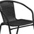 Flash Furniture TLH-087RD-037BK2-GG Black Steel Round Table Set with 2 Chairs