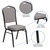 Flash Furniture FD-C01-B-5-GG Gray Fabric Upholstered Black Powder Coated Frame Finish Hercules Series Stacking Banquet Chair