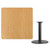 Flash Furniture XU-NATTB-4242-TR24-GG 42" W Square Natural Laminated Dining Height Table with Pedestal Base