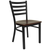 Flash Furniture XU-DG694BLAD-MAHW-GG Metal Ladder Back .62" Thick Mahogany Finish Plywood Seat Hercules Series Restaurant Chair
