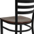 Flash Furniture XU-DG694BLAD-MAHW-GG Metal Ladder Back .62" Thick Mahogany Finish Plywood Seat Hercules Series Restaurant Chair