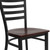 Flash Furniture XU-DG694BLAD-MAHW-GG Metal Ladder Back .62" Thick Mahogany Finish Plywood Seat Hercules Series Restaurant Chair