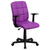 Flash Furniture GO-1691-1-PUR-A-GG Purple Vinyl Nylon Arms Mid Back Design Swivel Task Chair