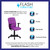 Flash Furniture GO-1691-1-PUR-A-GG Purple Vinyl Nylon Arms Mid Back Design Swivel Task Chair