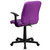 Flash Furniture GO-1691-1-PUR-A-GG Purple Vinyl Nylon Arms Mid Back Design Swivel Task Chair