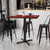 Flash Furniture XU-MAHTB-4242-T3333B-GG Mahogany Laminate Square Plastic Top PVC T-Mold Edge Table