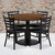 Flash Furniture RSRB1032-GG 36" Dia. Round Walnut Laminate Finish Table and 4 Black Chairs Set