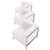Flash Furniture ZB-IMAG-SET4-WH-GG White LeatherSoft With Integrated Stainless Steel Legs Modular Hercules Imagination Series Corner Chair Set