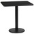 Flash Furniture XU-BLKTB-2430-TR18-GG 30" W Black Cast Iron Column Powder Coated and Laminate Finish Round Base Rectangular Table