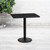 Flash Furniture XU-BLKTB-2430-TR18-GG 30" W Black Cast Iron Column Powder Coated and Laminate Finish Round Base Rectangular Table