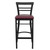 Flash Furniture XU-DG6R9BLAD-BAR-BURV-GG Burgundy Vinyl Seat With Ladder Back Steel Black Powder Coated Frame Hercules Series Restaurant Bar Stool