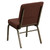Flash Furniture FD-CH02185-GV-10355-GG Brown 19.25" Width Gold Vein Frame Finish Hercules Series Stacking Church Chair