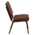 Flash Furniture FD-CH02185-GV-10355-GG Brown 19.25" Width Gold Vein Frame Finish Hercules Series Stacking Church Chair