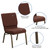 Flash Furniture FD-CH02185-GV-10355-GG Brown 19.25" Width Gold Vein Frame Finish Hercules Series Stacking Church Chair