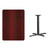Flash Furniture XU-MAHTB-3042-T2230-GG 42”W x 30”D x 31-1/8”H Melamine Core With Mahogany Laminate Finish Cast Iron Column With Black Powder Coated Finish Rectangular Dining Height Table