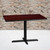 Flash Furniture XU-MAHTB-3042-T2230-GG 42”W x 30”D x 31-1/8”H Melamine Core With Mahogany Laminate Finish Cast Iron Column With Black Powder Coated Finish Rectangular Dining Height Table