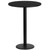 Flash Furniture XU-RD-24-BLKTB-TR18B-GG Black Laminate Round Top PVC T-Mold Edge Table