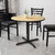 Flash Furniture XU-RD-36-NATTB-T3030-GG 36" Dia. Round Natural Laminated Dining Height Table with Four Pointed Pedestal Base