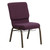 Flash Furniture FD-CH02185-GV-005-BAS-GG Plum 19.25" Width Gold Vein Frame Finish Hercules Series Stacking Church Chair