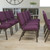 Flash Furniture FD-CH02185-GV-005-BAS-GG Plum 19.25" Width Gold Vein Frame Finish Hercules Series Stacking Church Chair