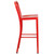 Flash Furniture CH-61200-30-RED-GG Red Galvanized Steel Vertical Slat Back Bar Stool