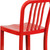 Flash Furniture CH-61200-30-RED-GG Red Galvanized Steel Vertical Slat Back Bar Stool