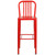 Flash Furniture CH-61200-30-RED-GG Red Galvanized Steel Vertical Slat Back Bar Stool