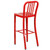 Flash Furniture CH-61200-30-RED-GG Red Galvanized Steel Vertical Slat Back Bar Stool