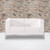 Flash Furniture ZB-IMAG-LS-WH-GG White LeatherSoft Upholstery With Exposed Stainless Steel Accent Bar Modular Hercules Imagination Series Loveseat